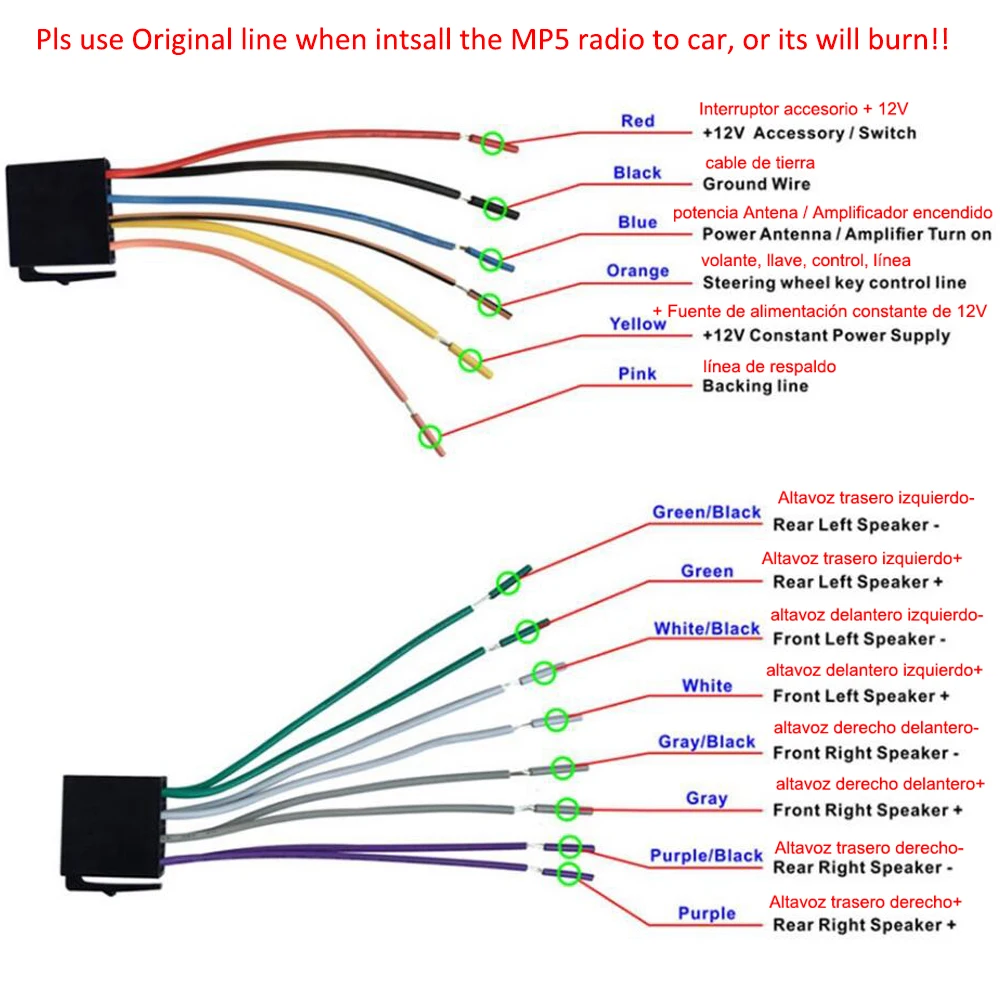 Pioneer Double Din Head Unit Wiring Diagram from ae01.alicdn.com