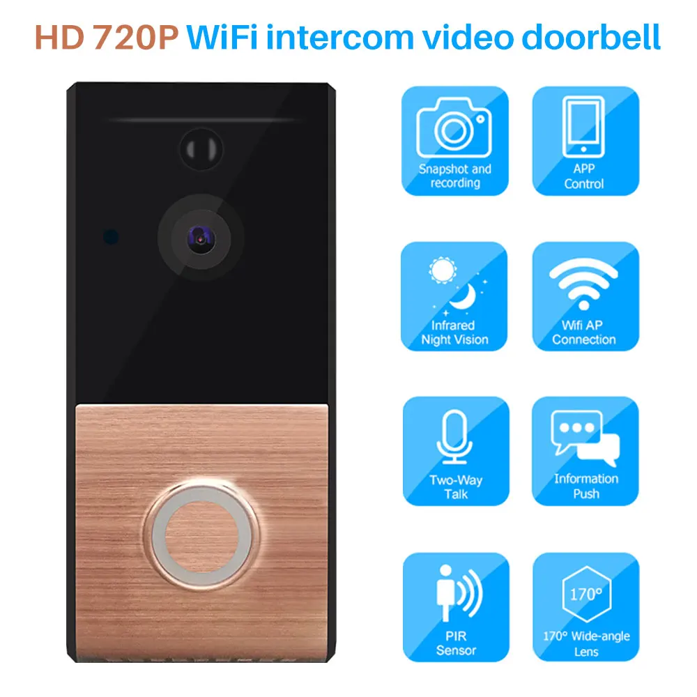 Дверной звонок беспроводной WiFi дверной монитор сигнализация телефон IP камера