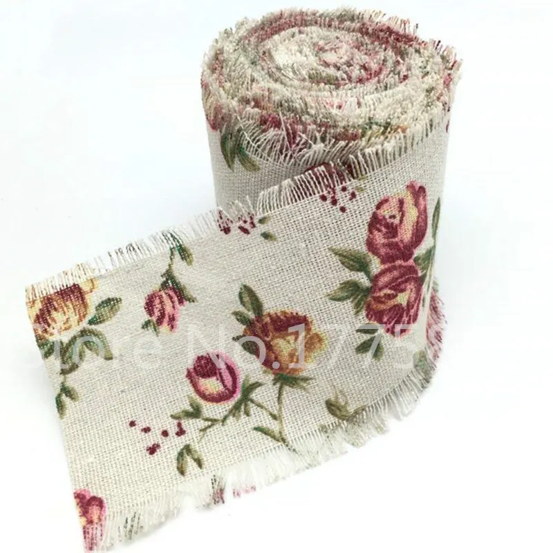 Frayed Edges Natural Jute Hessian Burlap Vintage Rustic Craft Ribbon Centrepiece
