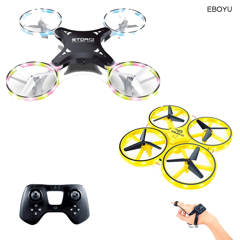 Eboyu Drone Ghz Indução Auto-evitar Obstáculos Quadcopter Novidade Mão Controlada Voando Bola Led Luz Rtf 023 rc 2.4 10 auto-evitar obstáculos rc quadcopter zangão novidade mão