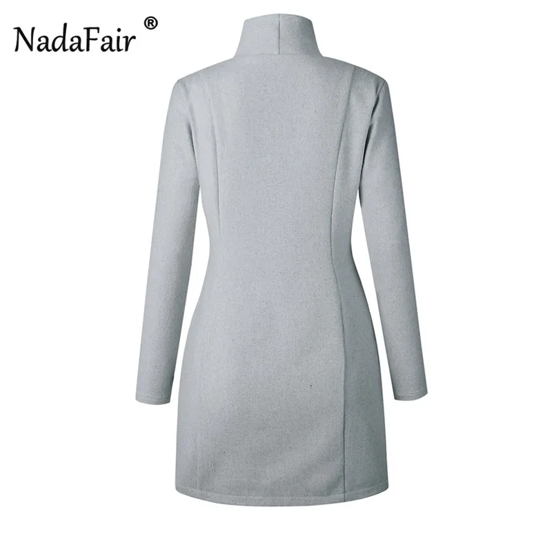 Nadafair new arrival asymmetric wool blend long coats women autumn winter thick casual jacket coat women skew zipper outwear Nadafair new arrival asymmetric wool blend long coats women autumn winter thick casual jacket coat women skew zipper outwear