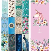 183 см x 61 см x 1 мм замшевый коврик для занятий йогой нескользящий коврик для спортзала для тренажерного зала фитнес-спорта Йога Пилатес Упражнения Йога коврики натуральный каучук Сверхлегкий