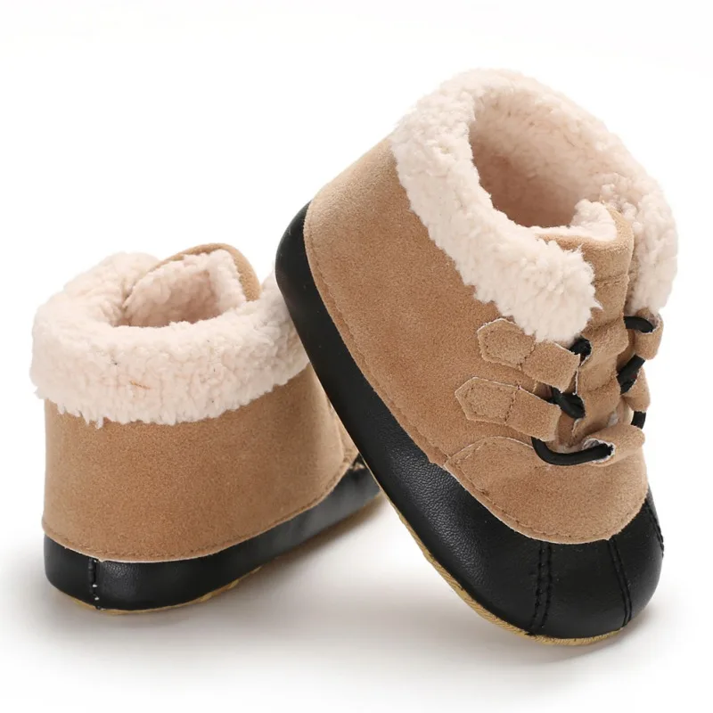  Soft Plush baby Booties Winter Infant Anti Slip Snow Boots Warm Cute Baby Girl Boy Soft Sole Boots