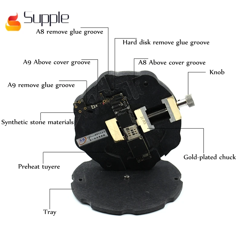 

Supple Universal Mobile Phone for iPhone 5S 6 6S 6p 6SP 7 8 8P motherboard Repair Clamp for A8 A9 A10 Fixed Rotating Fixture