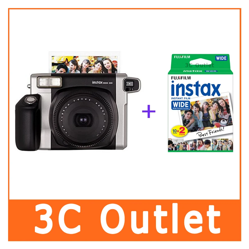 Для Fujifilm Instax Wide 300 мгновенная камера+ 20 листов Подлинная Fuji Instax широкая пленка белый край 5 дюймов фотобумага