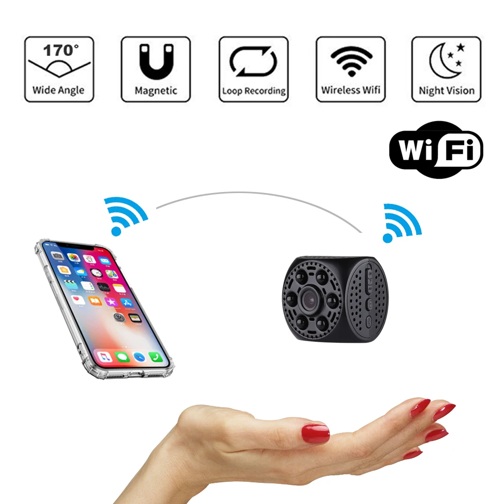

A10 HD 1080P Mini Wifi Small Camera with Back Clip Body Cameras Built-in 700 mAh Night Vision Camera