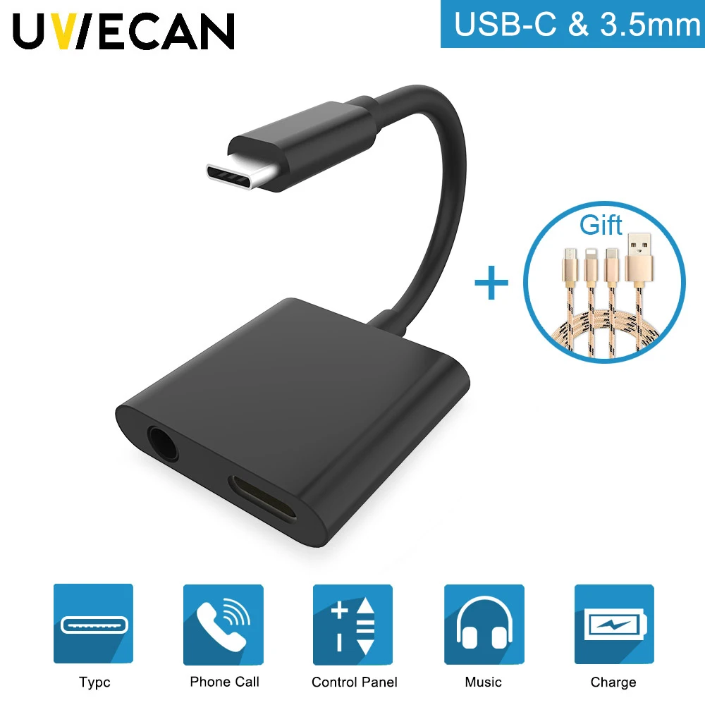 2 в 1 Type C папа к USB 3 5 мм Женский стерео разъем для наушников аудио зарядный адаптер