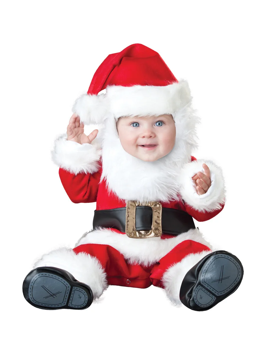 Маскарадный костюм Санта-Клауса для новорожденных; весенне-осенний комбинезон для младенцев; хлопковый костюм со снеговика на Хэллоуин для мальчиков и девочек