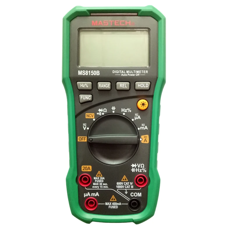 

Digital Multimeter Mastech MS8150B Portable Tester Meter Voltage Current Resistance Electrical USB Tecrep Diagnostic-tool