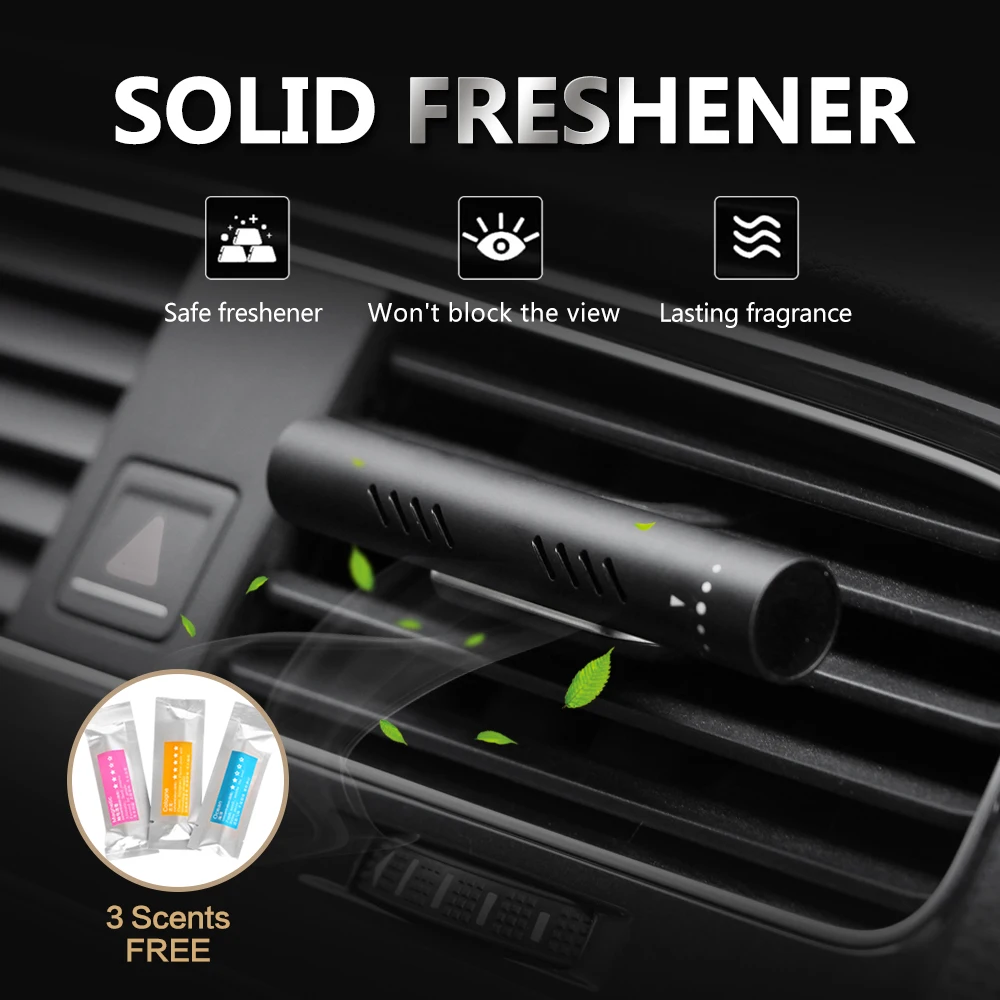 Car Air Freshener Car Perfume Vehicle Solid Air Purifier 3 Scents Bars Natural Aroma for Vehicle