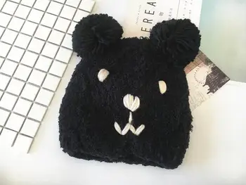 

2019 cotton Bear shape Thicken knitted hat winter warm hat Skullies cap beanie hat for men and women 25