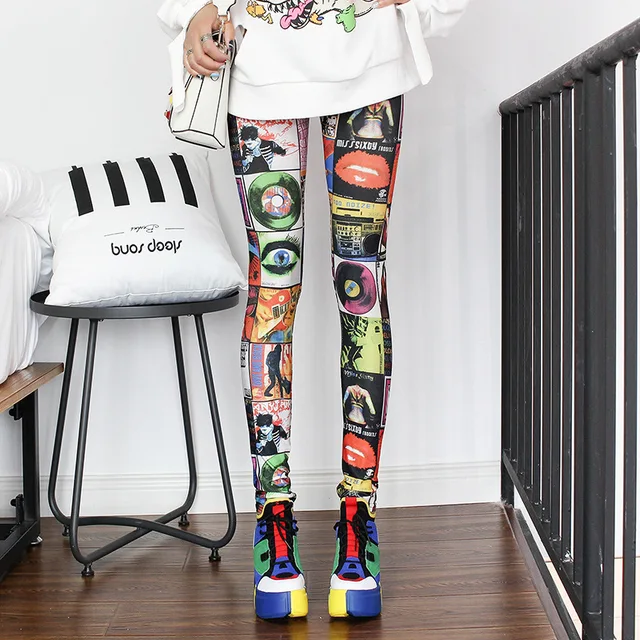 Fashion Leggings Sexy Casual Highly Elastic and Colorful Leg Warmer Fit Most Sizes Leggins Pants Trousers Woman's Leggings 2