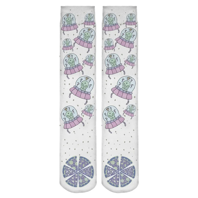 

alien ufo 3d digital printing stockings 38cm length socks