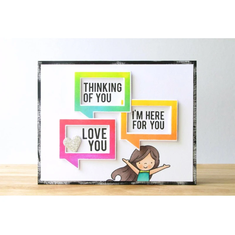

Rectangle Dialogue Frames Metal Die Cuts Cutting Dies For DIY Scrapbooking Embossing Paper Cards Decorative Crafts New 2018 Die