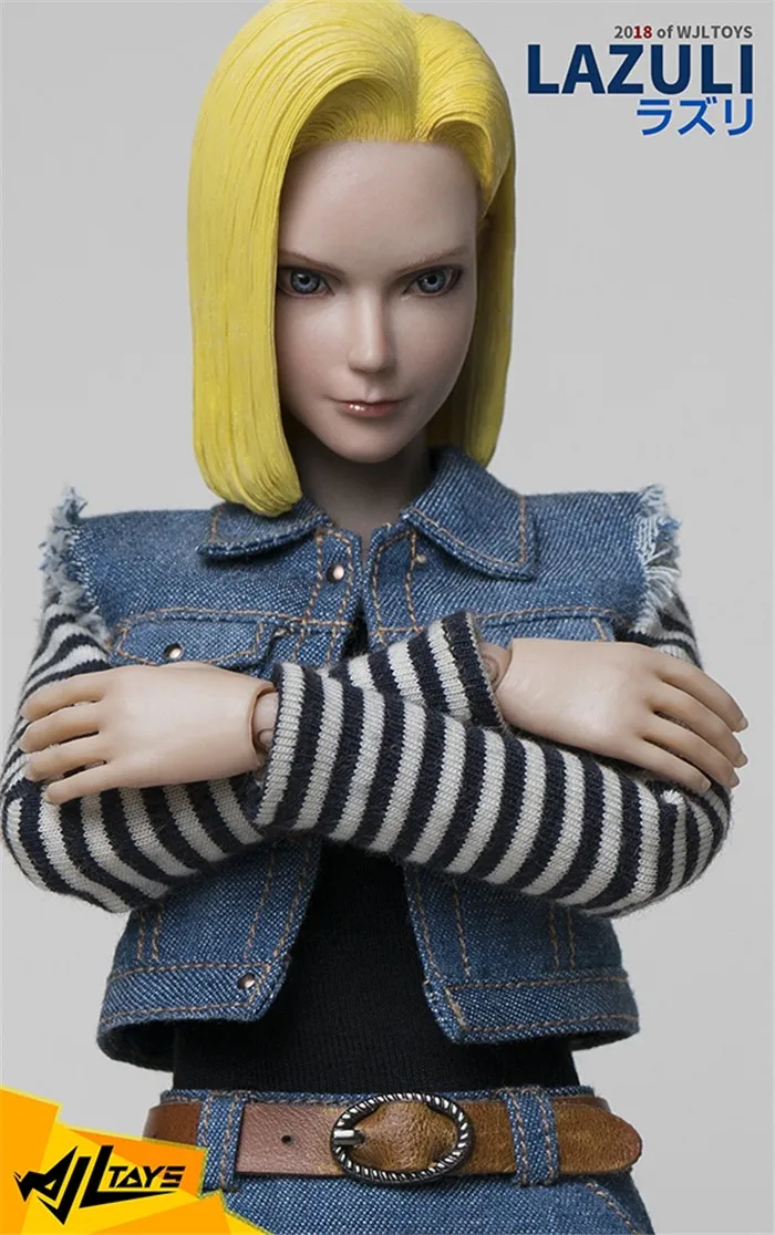 WjlToys TY-007 1/6 масштаб 1:6 Dragon Ball Android 18 лазурит ПВХ Косплей Аниме Наруто ПВХ 12 дюймов Женская фигурка Подвижная кукла