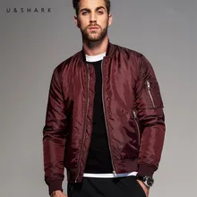 U & Shark Fashion Designer Wasserdichte Pilot Flight Jacke Männer Jaqueta Masculina MA-1 Mantel 2016 Herbst Lässig Rot Bomberjacke männlich