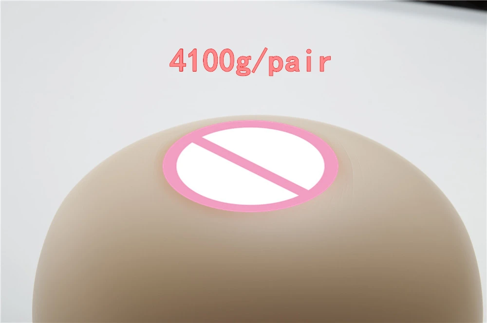 

4100g/pair White Silicone Breast Forms Men Fake Artificial Silicone Breast Transgender Fake Boobs Huge Cup