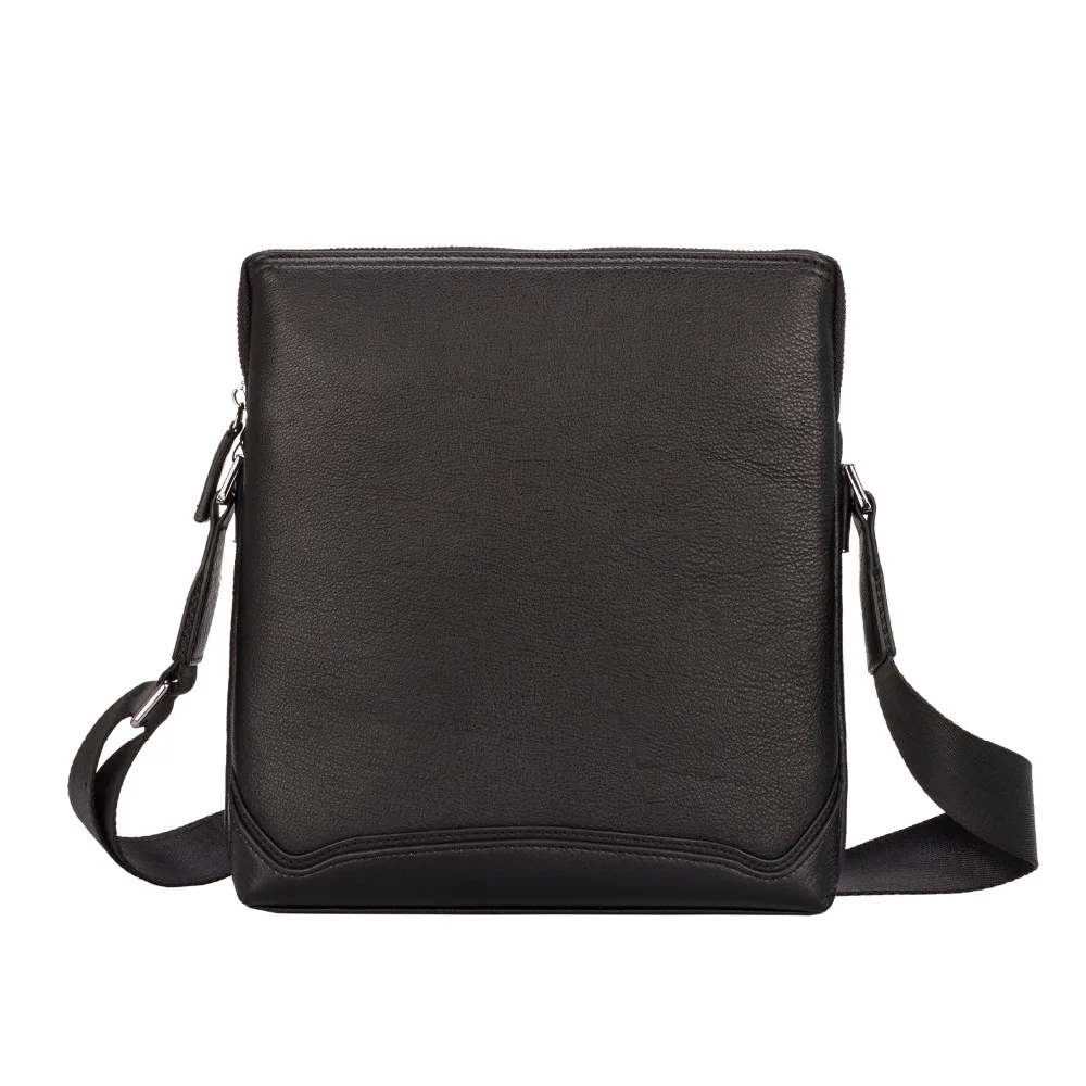 Minimalist Men Messenger Bag Genuine Leather Office Shoulderbag Slim