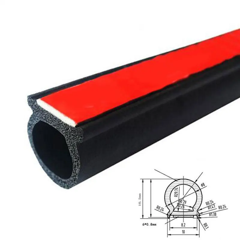 

5M Car Rubber Seal Small D Type Strip Truck Motor Door Weather Tape Belt