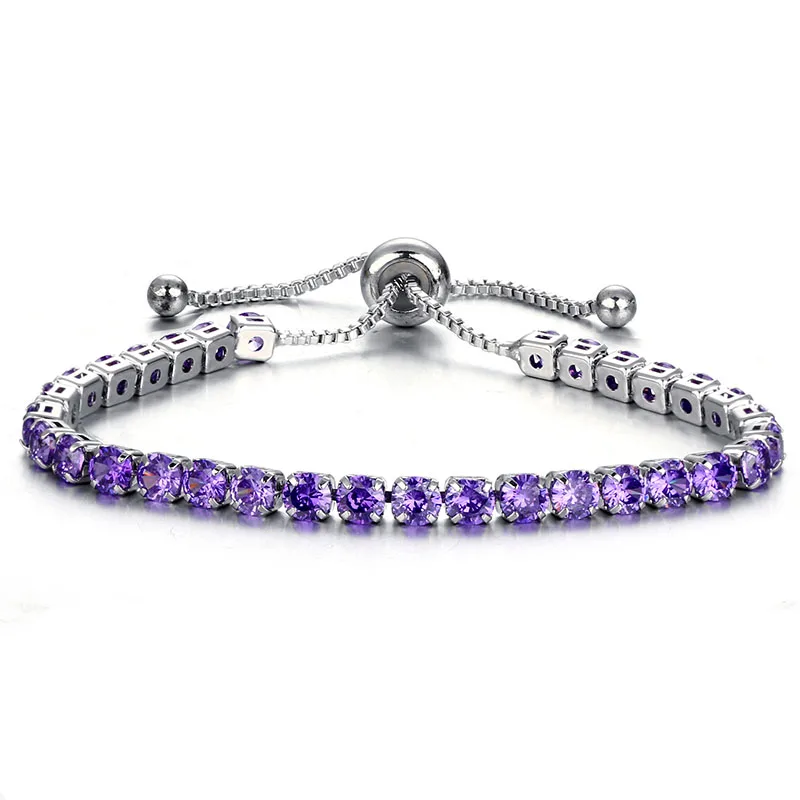 

2019 New Fashion Inlaid Crystal Push-pull Bracelet Ladies Gold Full Crystal Single Row Artificial Precious Stone Sexy Bracelet
