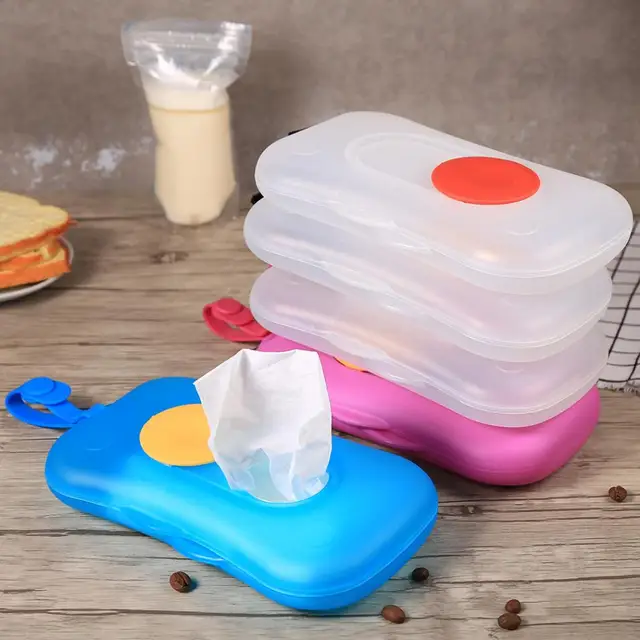 Portable Baby Kid Wipe Storage issue Case Box Plastic Travel Wet Wipes