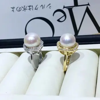 

NEW ARRIVAL 925 Sterling Silver Adjustable Ring Settings Findings Mountings Parts for Oyster Pearl Corals Jade Beads Stones