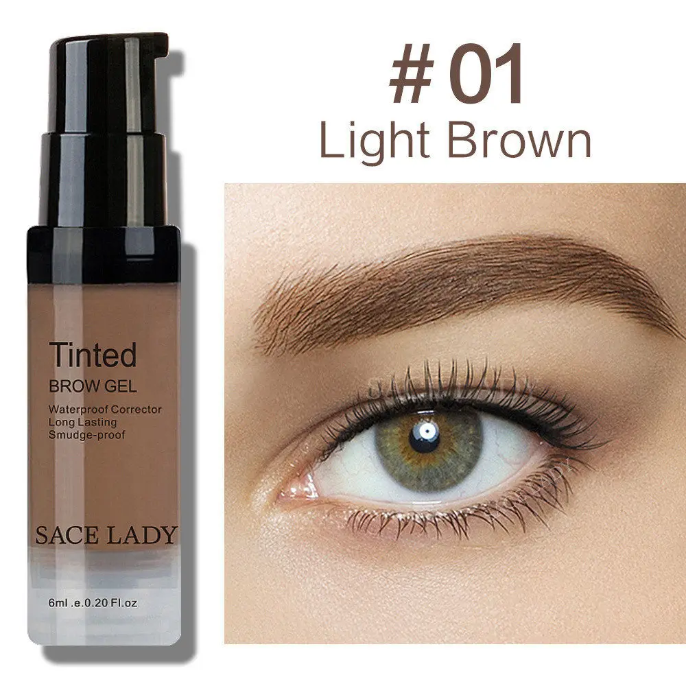 SACE LADY Eyebrow Gel Enhancer Long-lasting Waterproof Henna Brow Tint Makeup Black Brown Eyebrow Enhancer Makeup Cosmetic TSLM1 - Цвет: 01 light brown