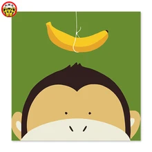 Картина по номерам художественная краска по номерам маленькие глаза, обезьяны, банан нарисованная на холсте цифровая краска ing известные краски ings абстрактная pa