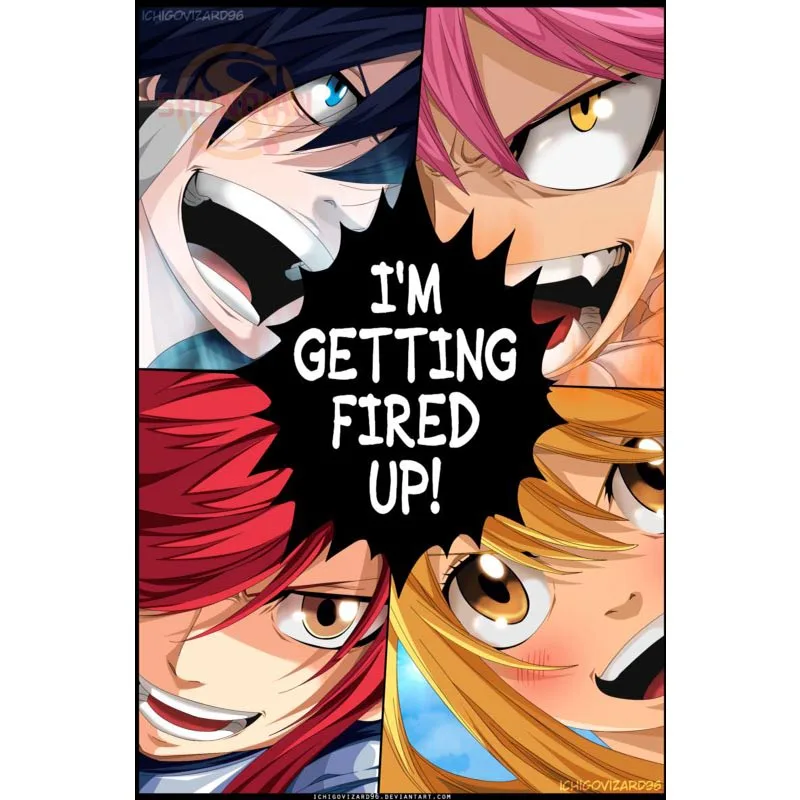Новый Fairy Tail постер японское аниме Обычная сатиновая печати плакатов ткань на