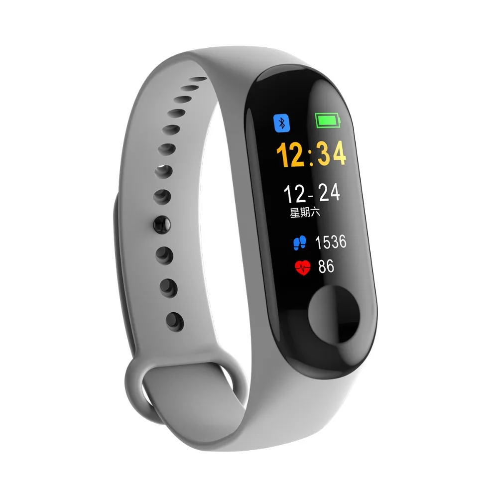 Fitness Bracelet Blood Pressure Sports IPS Screen Oxygen Heart Rate Monitor Smart Bracelet M3 IP67 Waterproof Smart Wristbands