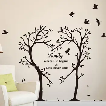 

Removable Family Loving Heart Tree Quotes Wall Sticker Art Living Room Vinyl Decals Mural Home Decor