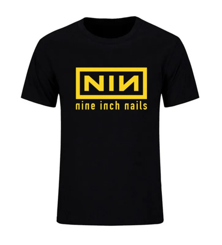 Новинка модные летние футболки Nine Inch Nails Rock Band повседневные Хип хоп с коротким