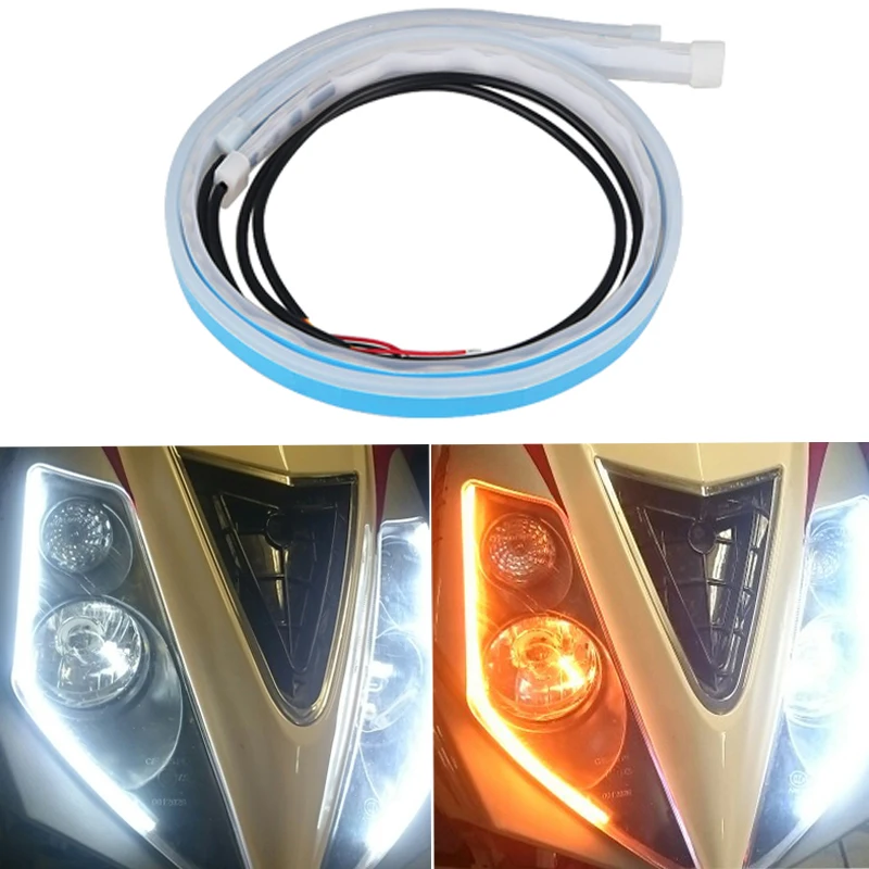 

2Pcs/Set 12v Led Turn Signal Motorcycle DRL Light Led Daytime Running Light Strip Signal Lamp Indicator DRL Motorbike Universal