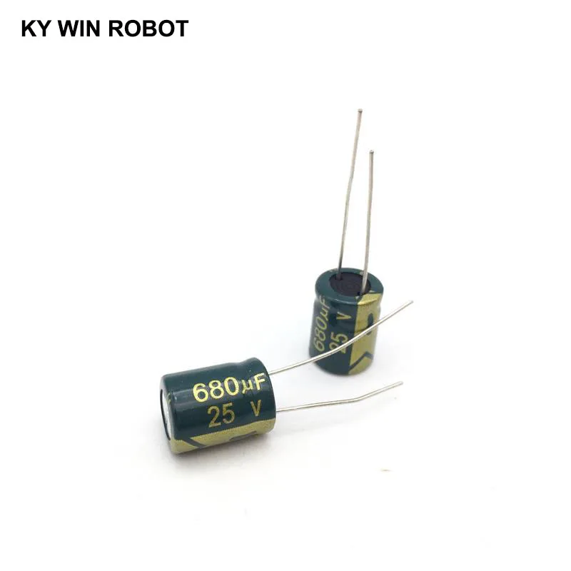 10 pcs Aluminum electrolytic capacitor 680 uF 25 V 10 * 13 mm frekuensi tinggi Radial Electrolytic kapasitor electrolytic capacitor aluminum capacitor aluminum electrolytic capacitor