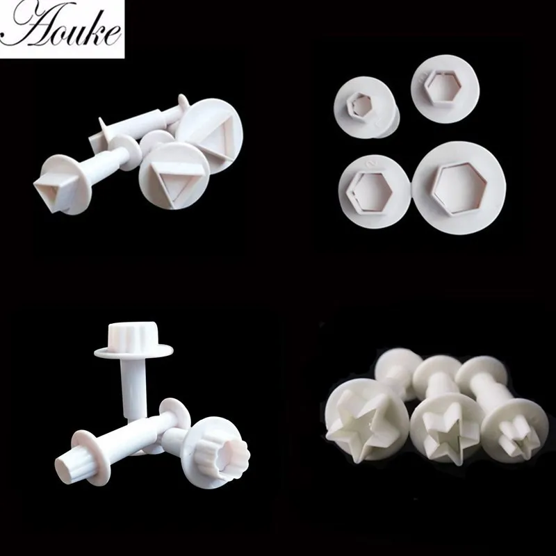 

Aouke 4 different patterns of fondant embossed biscuit mold