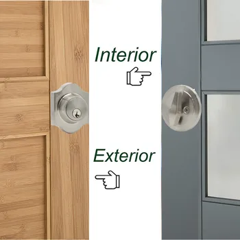 

Probrico Hidden Door Locks Single Cylinder Deadbolt Anti-theft Lockset Invisible Pull Mechanical Outdoor Lock door Hardware