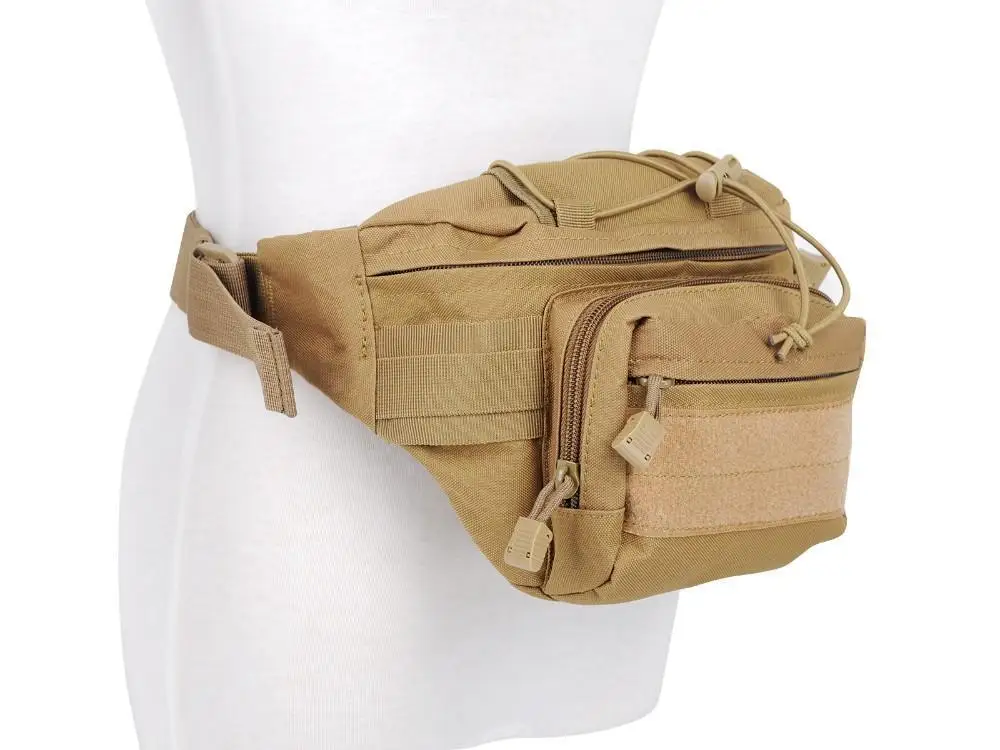 Мужская камуфляжная поясная сумка с регулируемым ремешком и карманами на молнии Molle Millitary Bag
