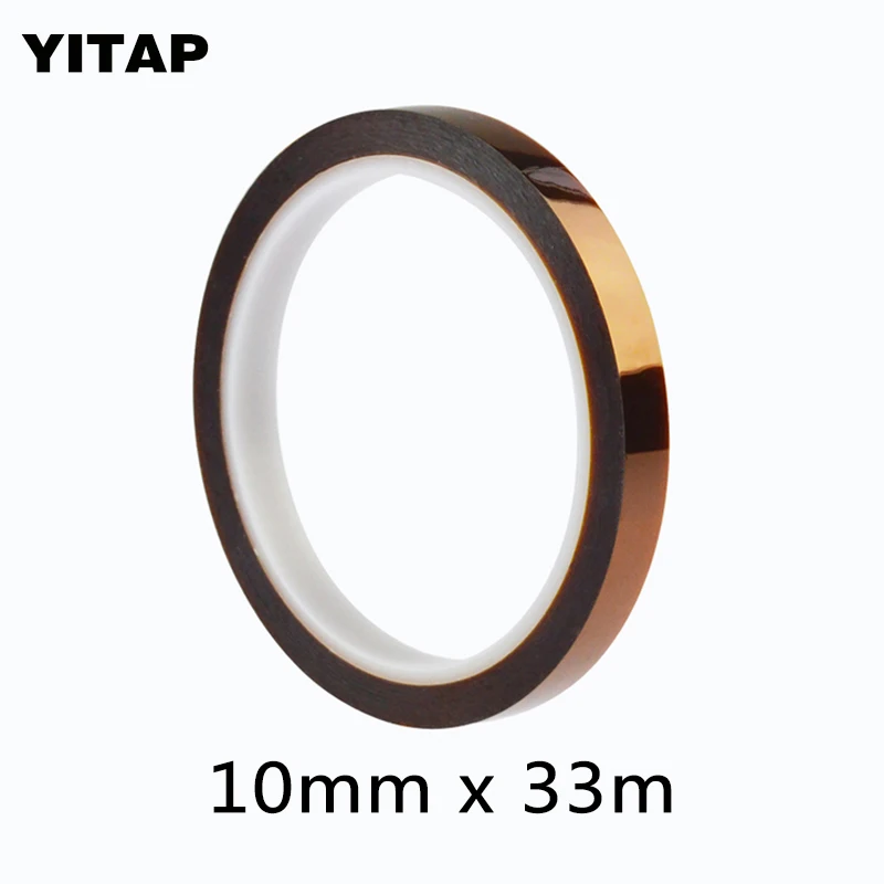 

1roll* 10mm* 33M 0.06mm 200 C Power Coating Masking Protection Heat Resistant Single Coat PET tape