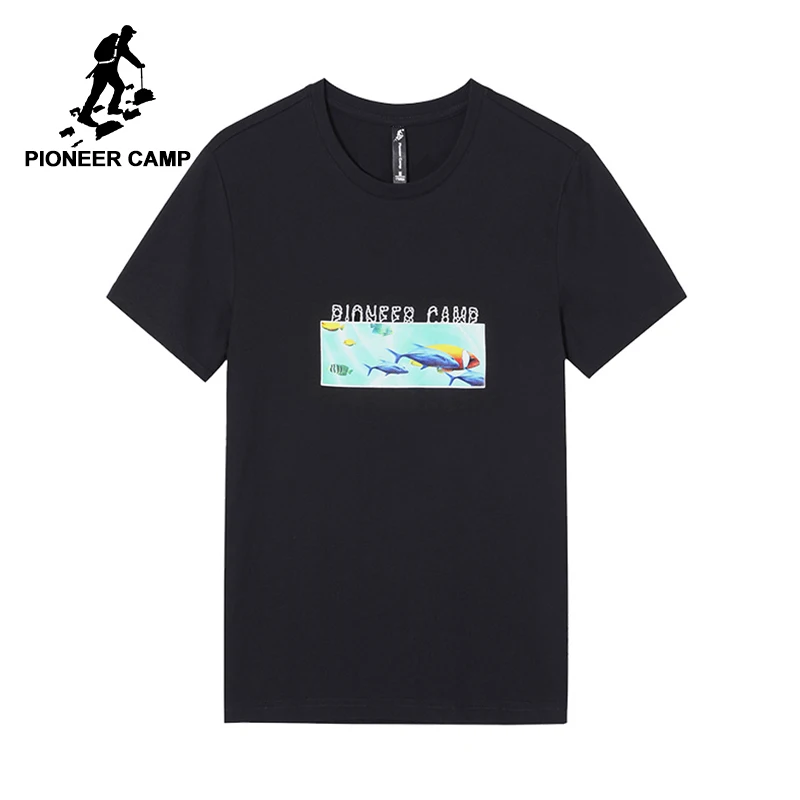 

Pioneer camp new short sleeve t shirt men brand clothing summer fashion printed mens t-shirt pure cotton tshirts male ADT806036