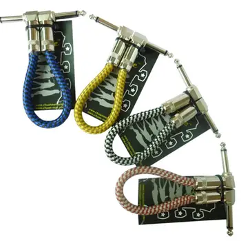 

Dragonpad 25cm Guitar Pedal Patch Cable 1/4'' Connecting Low Noise 6.35 Cable Wire Cord for Electric Guitar Pedal Effects