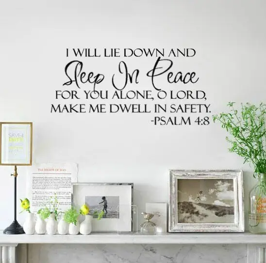 Sleep In Peace Verse Decor Adhesive Vinyl Wall Sticker Decal Sleep In Peace Verse Decor Adhesive Vinyl Wall Sticker Decal Quote Inspiration Art Home