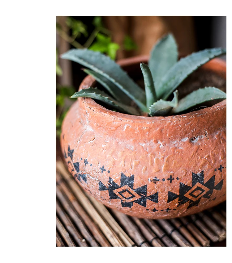 Украшение сада во дворе впечатление марокканские терракотовые цветочные горшки африканские элементы Декоративная посуда украшения