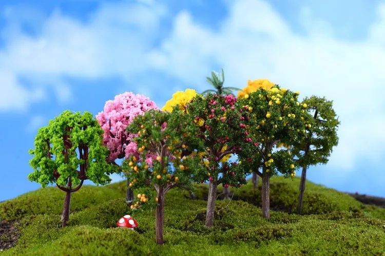 Искусственное фруктовое дерево миниатюрный Сказочный Сад украшение для дома мини ремесло Ландшафтный Декор микро DIY аксессуары