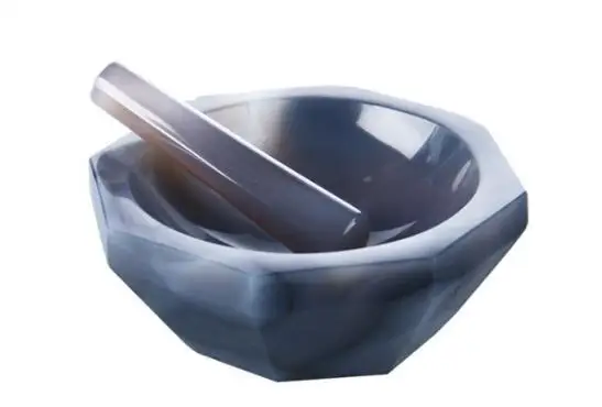 ID: 70mm High Quality Natural Agate Mortar and Pestle for Lab Grinding | Инструменты