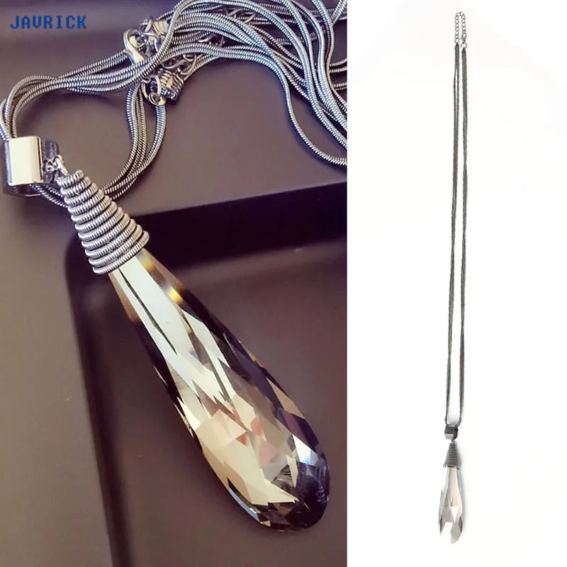 

JAVRICK Women Fashion Jewelry Big Drop Long Chain Sweater Necklace Pendant Decorative