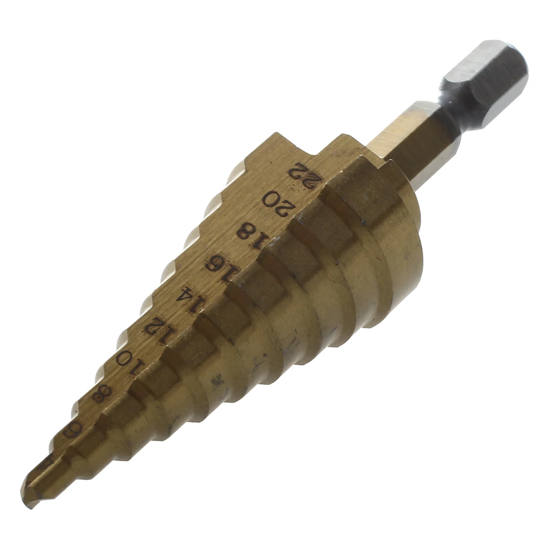 4 22MM HSS 4241 Hex Titanium Cone Drill Bit Hole Cutter For Sheet Metal