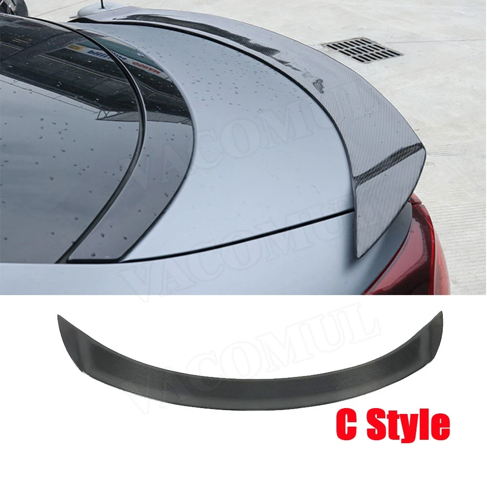 Задний спойлер из углеродного волокна для Volkswagen VW Passat CC Sandard 2009- отделка багажника Наклейка внешняя отделка - Цвет: C Style