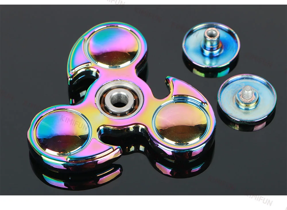 Прохладный три бусины красочные Tri-spinner продажи Kid подарок ручной Spinner Для аутизма и СДВГ уменьшить стресс Непоседа счетчик kimifun