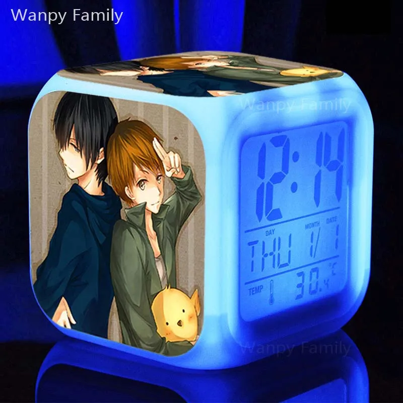 [Wanpy Family] Tomb notes Digital Alarm Clock For Children's room Desktop Multifunction Color Changing Alarm Clock