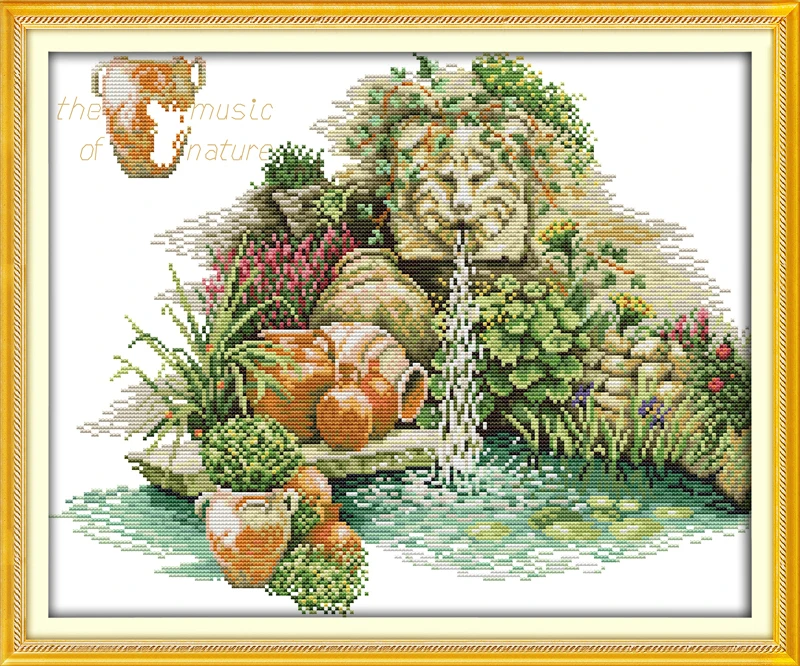 

The pool, counted printed on fabric DMC 14CT 11CT Cross Stitch kits,embroidery needlework Sets, Home Decor